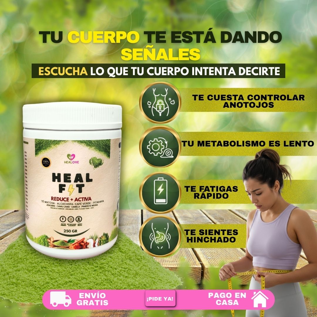 HEAL FIT (BATIDO NATURAL CON 11 SUPER INGREDIENTES PARA CONTROL DE ANTOJOS )