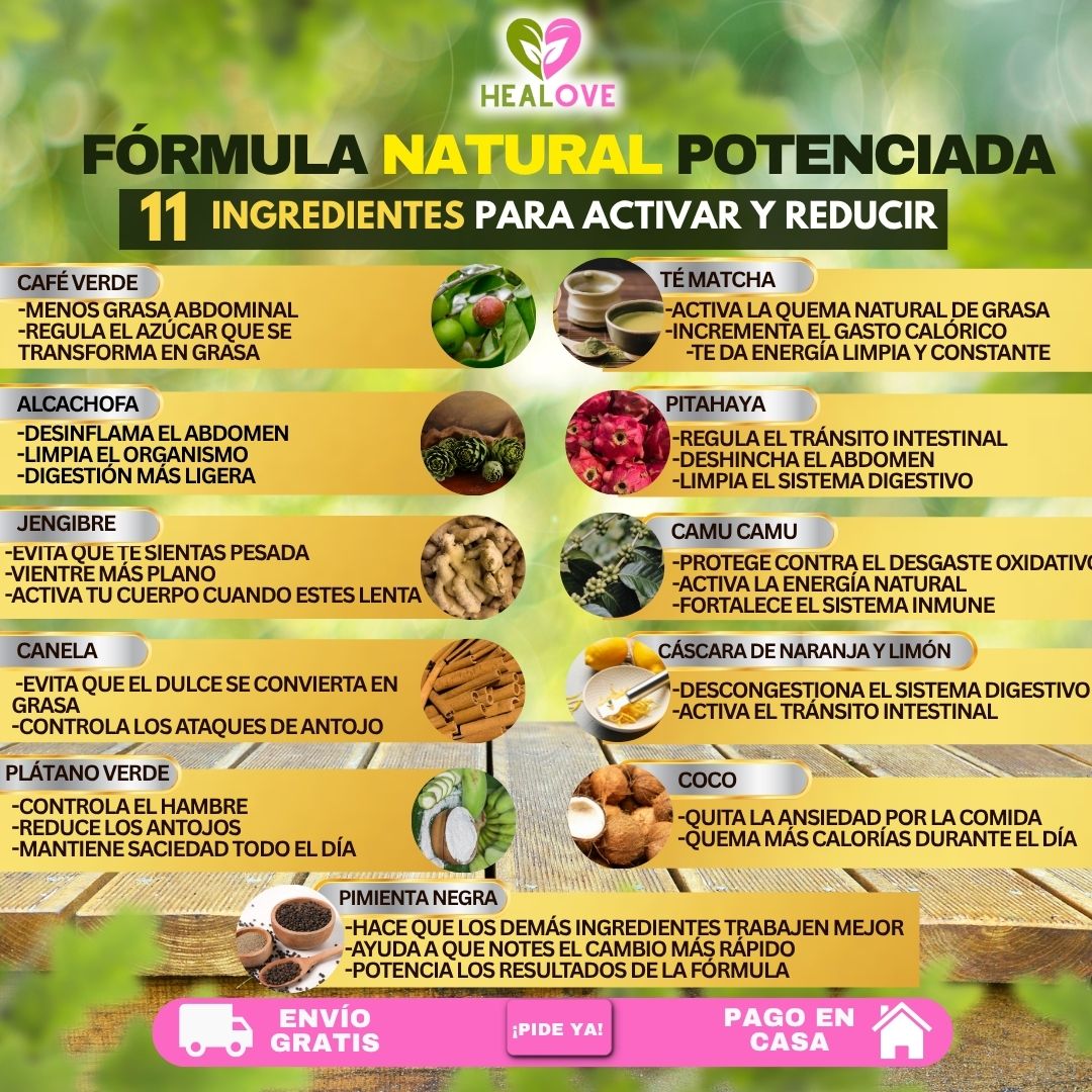 HEAL FIT (BATIDO NATURAL CON 11 SUPER INGREDIENTES PARA CONTROL DE ANTOJOS )