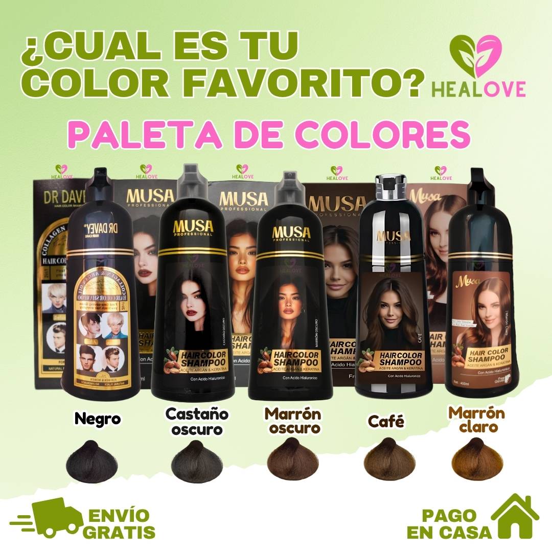 SHAMPOO TINTE CUBRE CANAS 2 EN 1 DE 400 ML